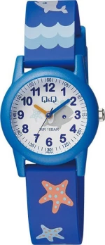 Q&Q Vr99J009Y Kids Blue Rubber Strap