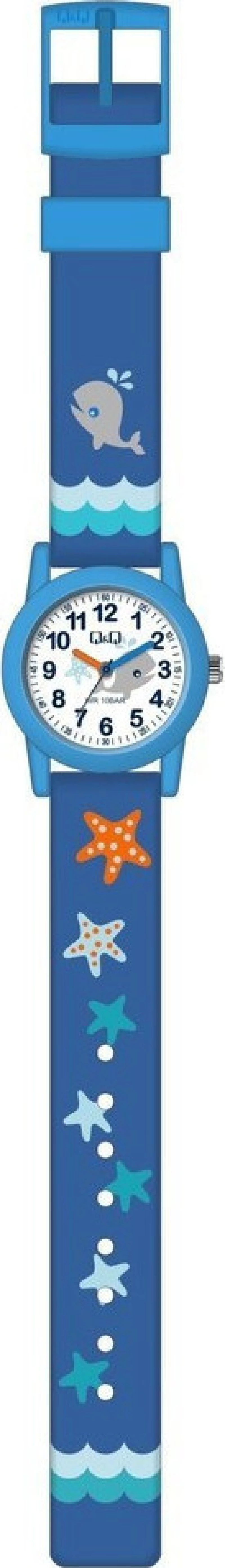 Q&Q Vr99J009Y Kids Blue Rubber Strap