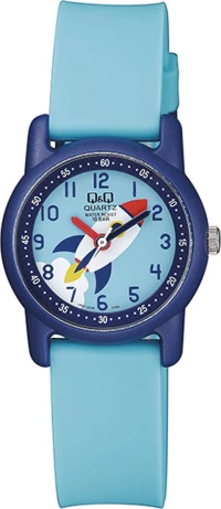 Q&Q Vr41J008 Kids Light Blue Rubber Strap