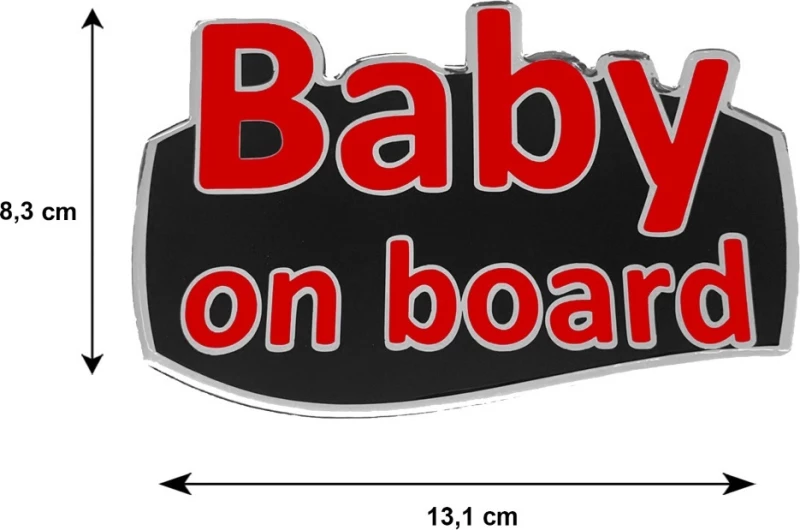 Race Axion Σήμα Baby on Board Με Αυτοκόλλητο 13.1x8.3cm Red