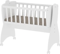 Lorelli Λίκνο First Dreams White χωρίς Στρώμα με Πλαϊνό Άνοιγμα