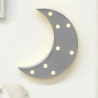 Kiokids Παιδικό Φωτιστικό Πλαστικό Φεγγαράκι Γκρι