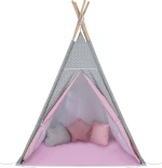 Baby Adventure Teepee Grey Star Pink