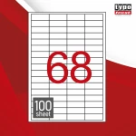 Typotrust 6800 Αυτοκόλλητες Ετικέτες Α4 Ορθογώνιες 48.5x16.9mm