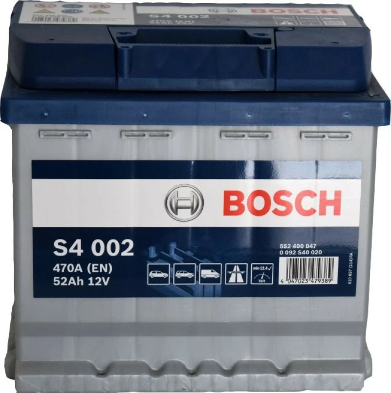 Bosch Μπαταρία Αυτοκινήτου S4002 με Χωρητικότητα 52Ah και CCA 470A
