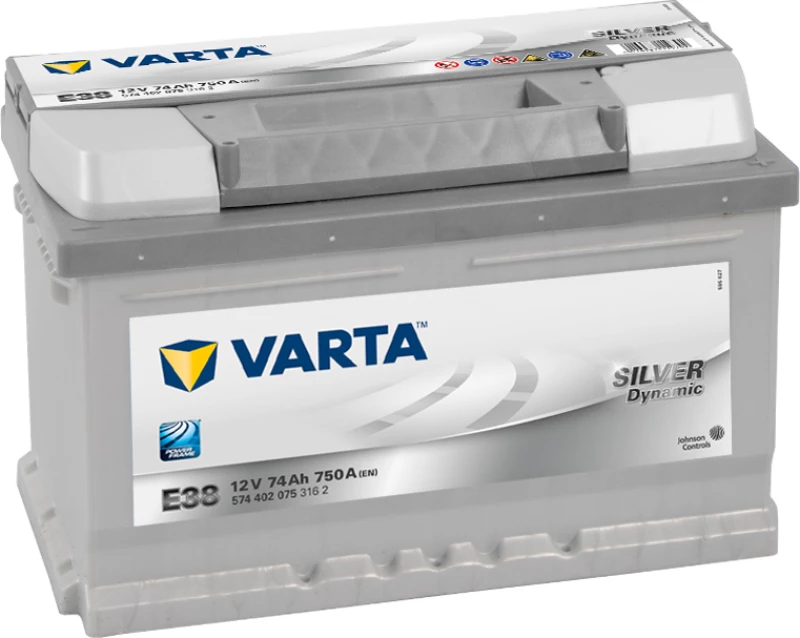 Varta Μπαταρία Αυτοκινήτου Silver Dynamic E38 με Χωρητικότητα 74Ah και CCA 750A