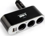 Andowl Φορτιστής Αυτοκινήτου με Θύρες: 1xUSB 3xΑναπτήρα Μαύρο