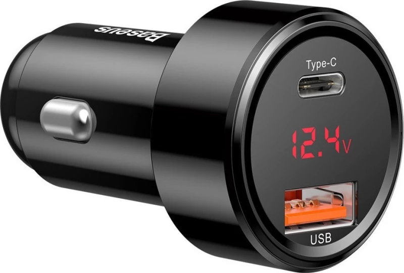 Φορτιστής Αυτοκινήτου Baseus Magic Usb + Usb-C Qc 4.0 Pd 45W - Black