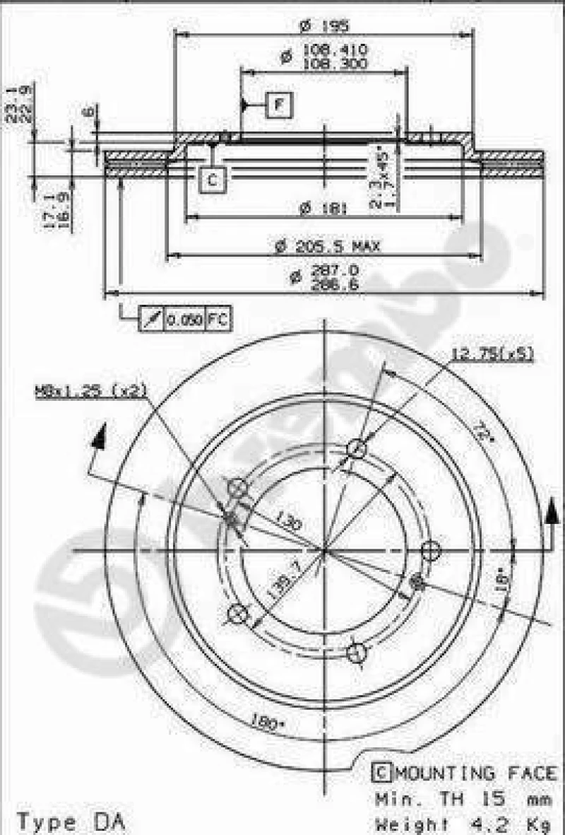 Brembo 09 9142 10 Δισκοσμπροστα GRAND-VITARA-286MM-