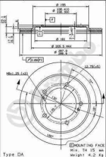 Brembo 09 9142 10 Δισκοσμπροστα GRAND-VITARA-286MM-