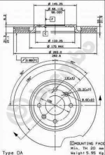 Σετ Δισκόπλακες εμπρός BREMBO 09.5730.10