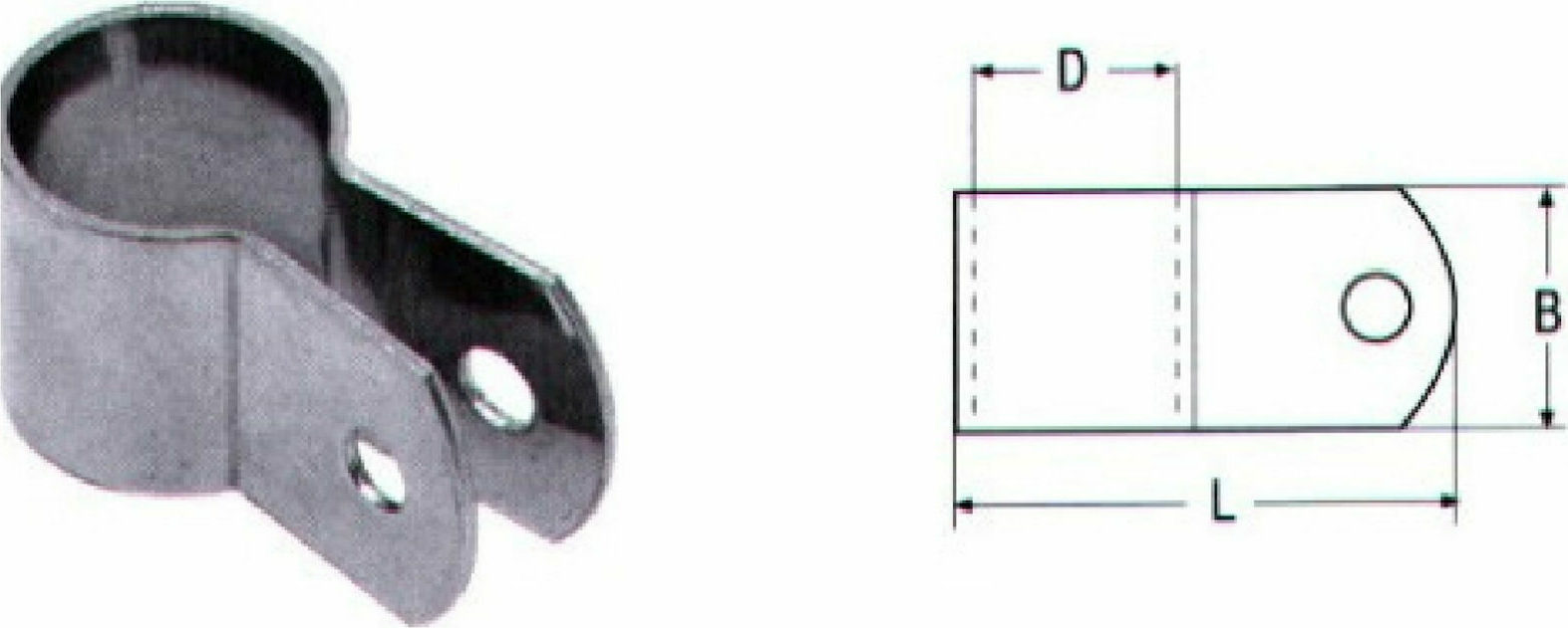 Ταφ σωλήνων πλακέ Inox A4 M8138 - M8138
