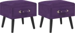 Κομοδίνο 2 τεμ Σκούρο S/2 Σκούρο Μωβ 40x35x40cm