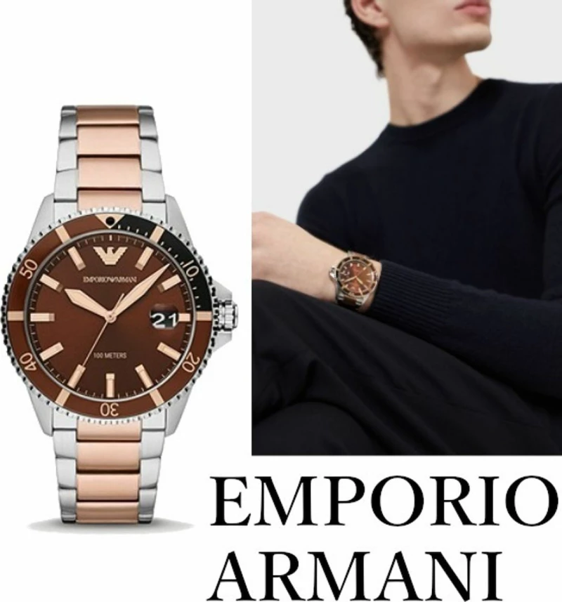 Emporio Armani Ρολόι με Μεταλλικό Μπρασελέ