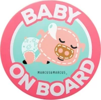 Marcus & Marcus Σήμα Baby on Board Με Αυτοκόλλητο Γουρουνάκι