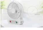 USB Fan with Rechargeable Battery White