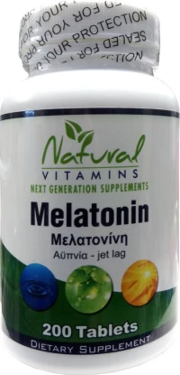 Natural Vitamins Melatonin 1mg 200 ταμπλέτες