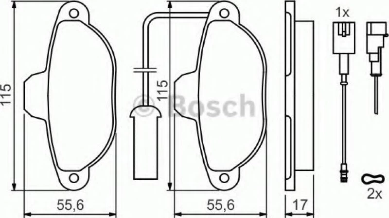 Bosch Σετ Τακάκια Εμπρός 4τμχ για Fiat 500 / Cinquecento / Punto