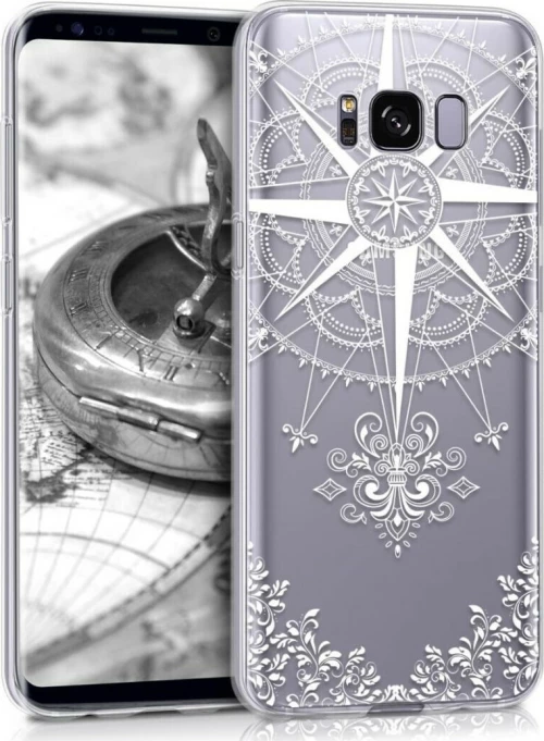 KWmobile Compass Design Back Cover Σιλικόνης Διάφανο (Galaxy S8+)
