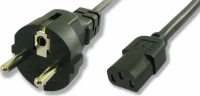 Schuko - IEC C13 Cable 1.5m Μαύρο