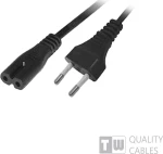 Euro - IEC C7 Cable 1.5m Μαύρο
