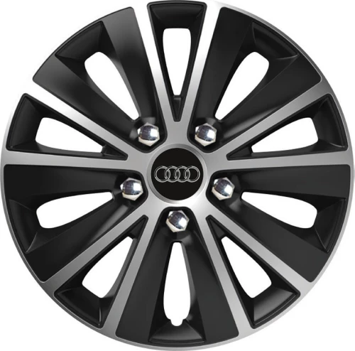 Versaco Σετ Τάσια Αυτοκινήτου Rapide Nc με σήμα Audi 4τμχ 15" Ασημί/Μαύρο
