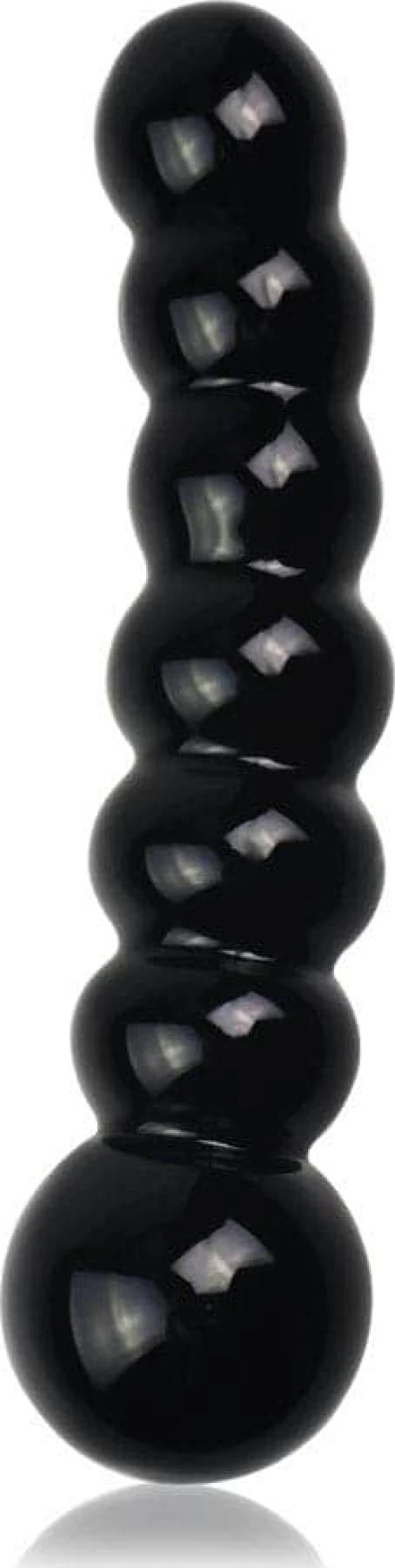 Glass Romance Black Anal Balls