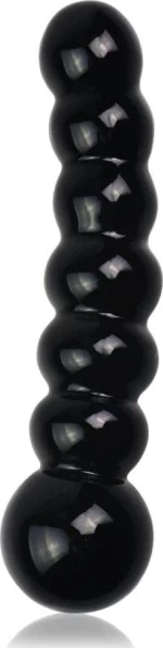 Glass Romance Black Anal Balls