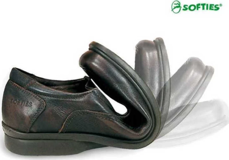 Softies 3074 Δερμάτινα Ανδρικά Casual Παπούτσια Μαύρα