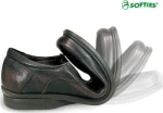 Softies 3074 Δερμάτινα Ανδρικά Casual Παπούτσια Μαύρα