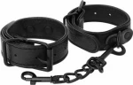 Darkness Textured Thin Handcuffs Vegan Leather