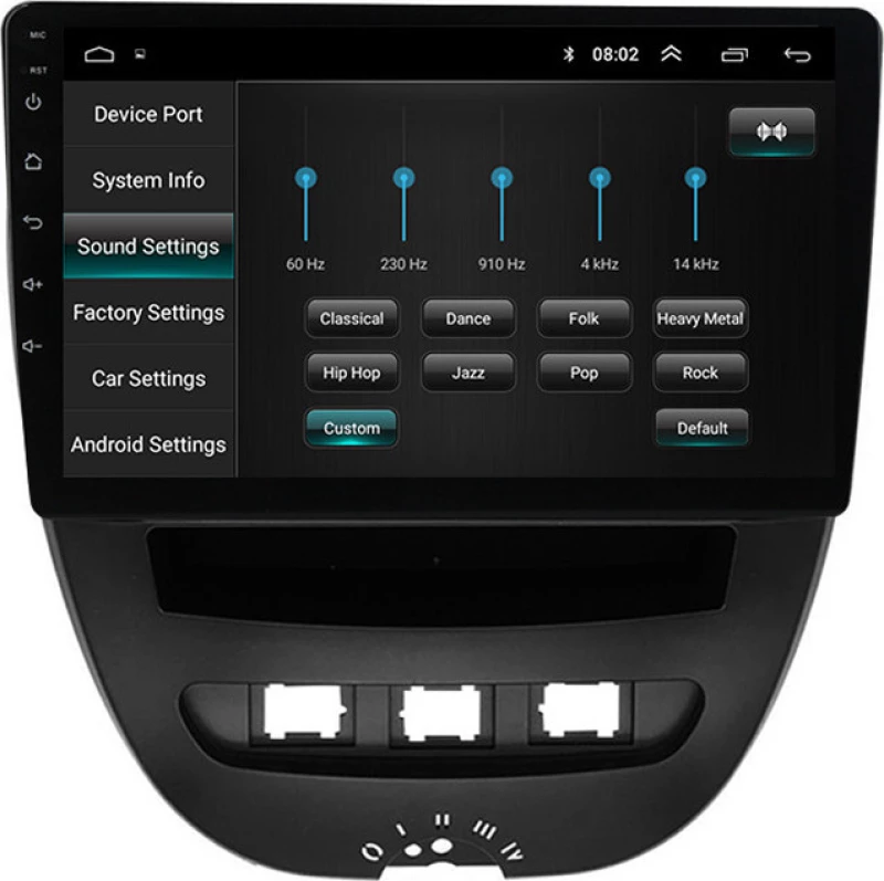 Ηχοσύστημα Αυτοκινήτου για Peugeot 107 (Bluetooth/USB/AUX/WiFi/GPS) με Οθόνη Αφής 10"
