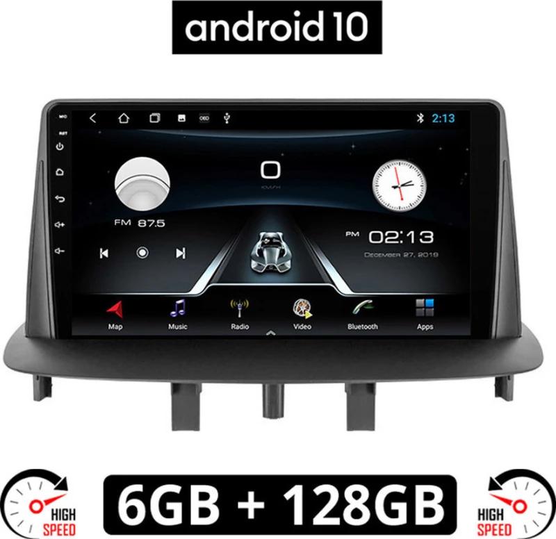 Ηχοσύστημα Αυτοκινήτου για Renault Megane (Bluetooth/USB/AUX/WiFi/GPS) με Οθόνη Αφής 9"