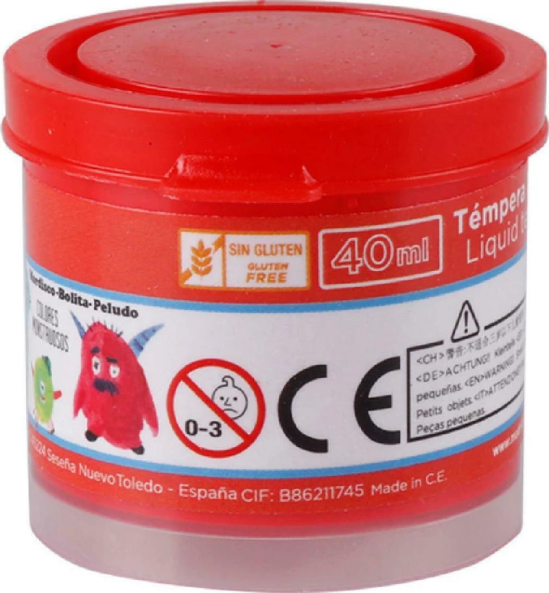 Madrid Papel Colores Monstruosos 40ml Τέμπερα Ζωγραφικής Κόκκινο