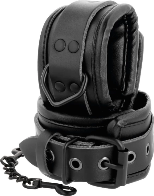Darkness Leather Wrist Restraints Black