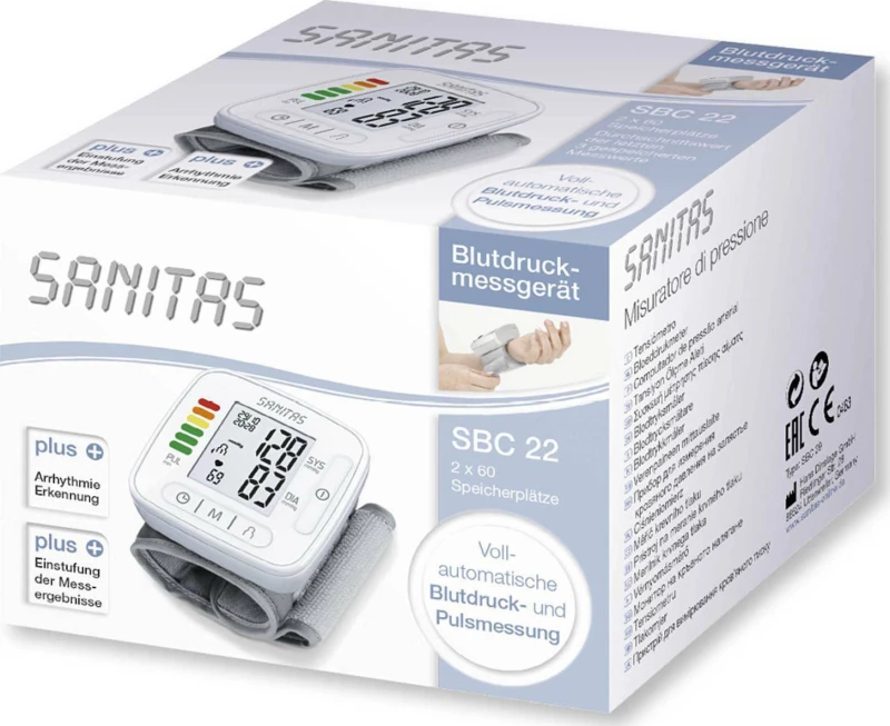 Sanitas Ψηφιακό Πιεσόμετρο Καρπού SBC22