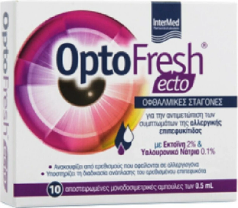 Intermed OptoFresh Ecto Οφθαλμικές Σταγόνες με Υαλουρονικό Οξύ 10x0.5ml