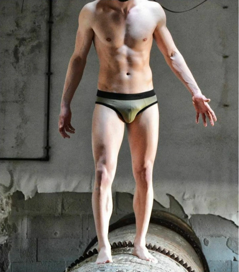 Ανδρικό Jockstrap-Σπασουαρ, Χρώμα Χακί
