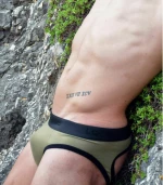 Ανδρικό Jockstrap-Σπασουαρ, Χρώμα Χακί