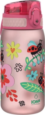 Ion8 Πλαστικό Παγούρι Ladybugs Leak Proof σε Ροζ χρώμα 350ml