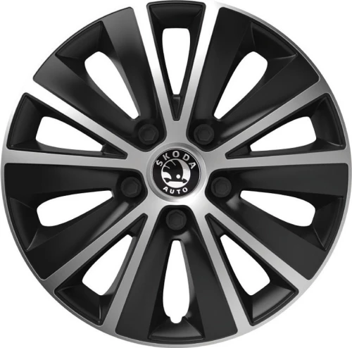 Versaco Σετ Τάσια Αυτοκινήτου Rapide με σήμα Skoda 4τμχ 16" Ασημί