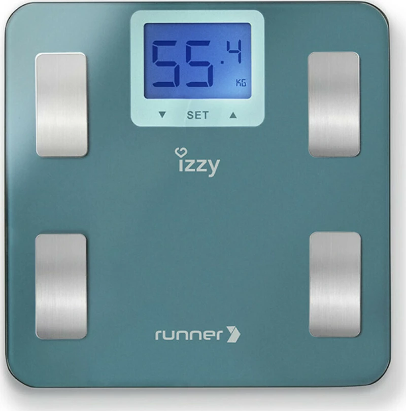 Izzy IZ-7003 Runner Ψηφιακή Ζυγαριά με Λιπομετρητή σε Γαλάζιο χρώμα