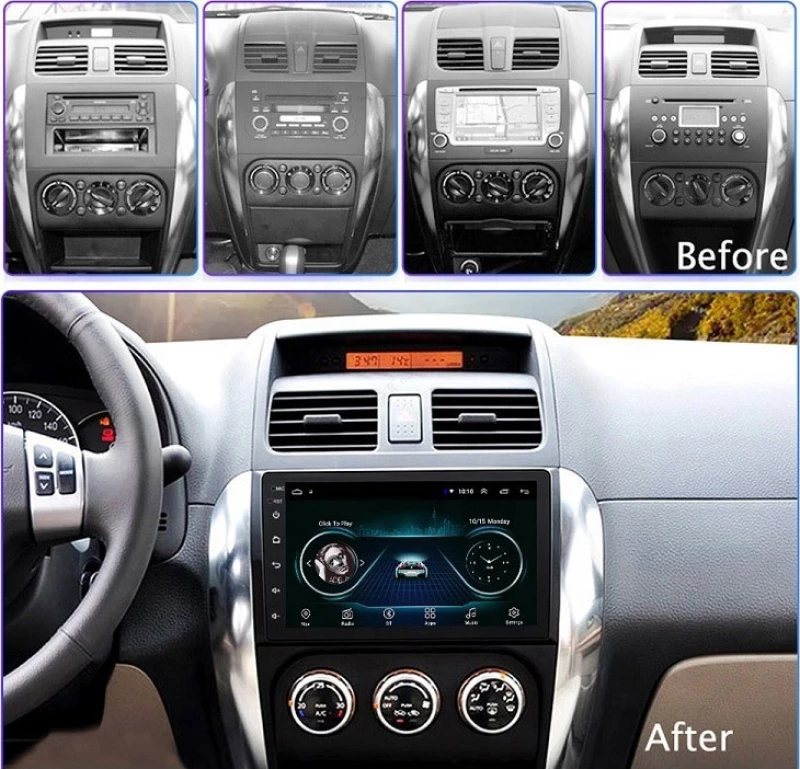 Ηχοσύστημα Αυτοκινήτου για Suzuki SX4 (Bluetooth/USB/AUX/WiFi/GPS) με Οθόνη Αφής 9"