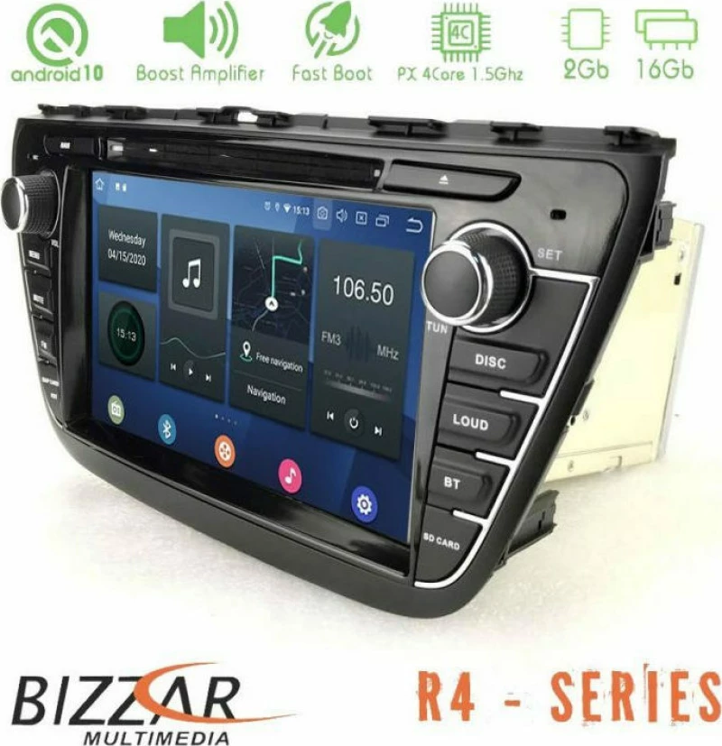 Bizzar Ηχοσύστημα Αυτοκινήτου για Suzuki SX4 S-Cross (Bluetooth/USB/AUX/WiFi/GPS) με Οθόνη Αφής 8"