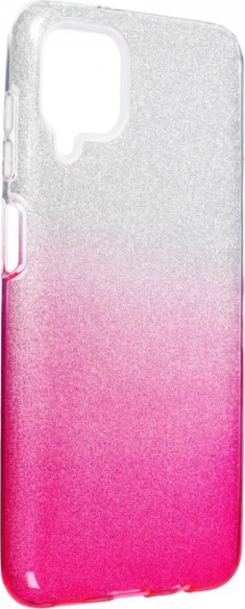 Forcell Shining Back Cover Σιλικόνης Clear/Pink (Galaxy A12)