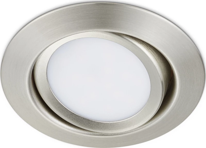 Trio Lighting Rila Μεταλλικό Σποτ Χωνευτό Ενσωματωμένο LED 3x8cm Ασημί