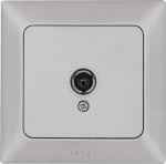 Eurolamp Πρίζα Κεραίας Τηλεόρασης σε Ασημί Χρώμα 152-16209