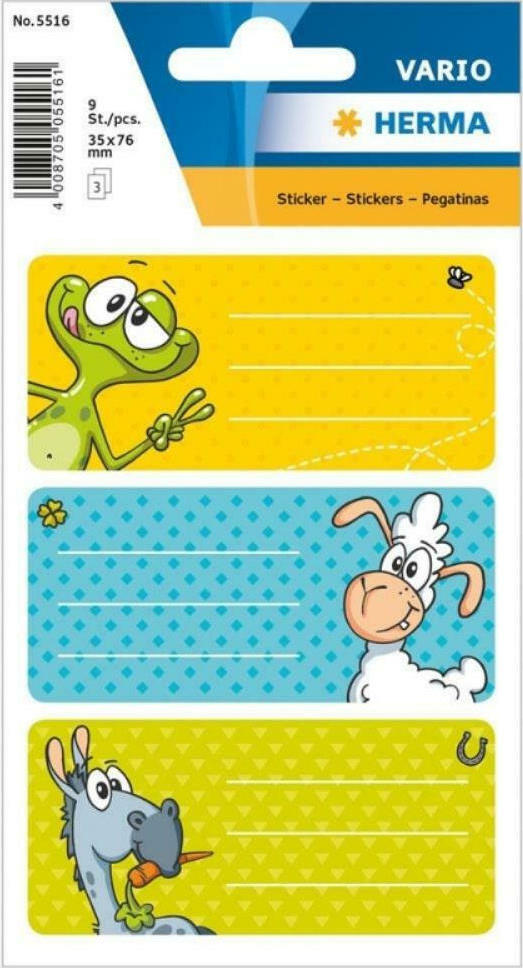 Herma Ετικέτες Σχολικές Animal 9 Ετικέτες