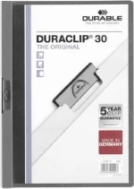 Durable Ντοσιέ με Κλιπ για Χαρτί A4 Γκρι Duraclip 30
