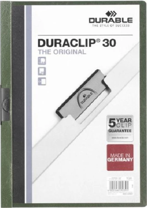 Durable Ντοσιέ με Κλιπ για Χαρτί A4 Πράσινο Duraclip 30